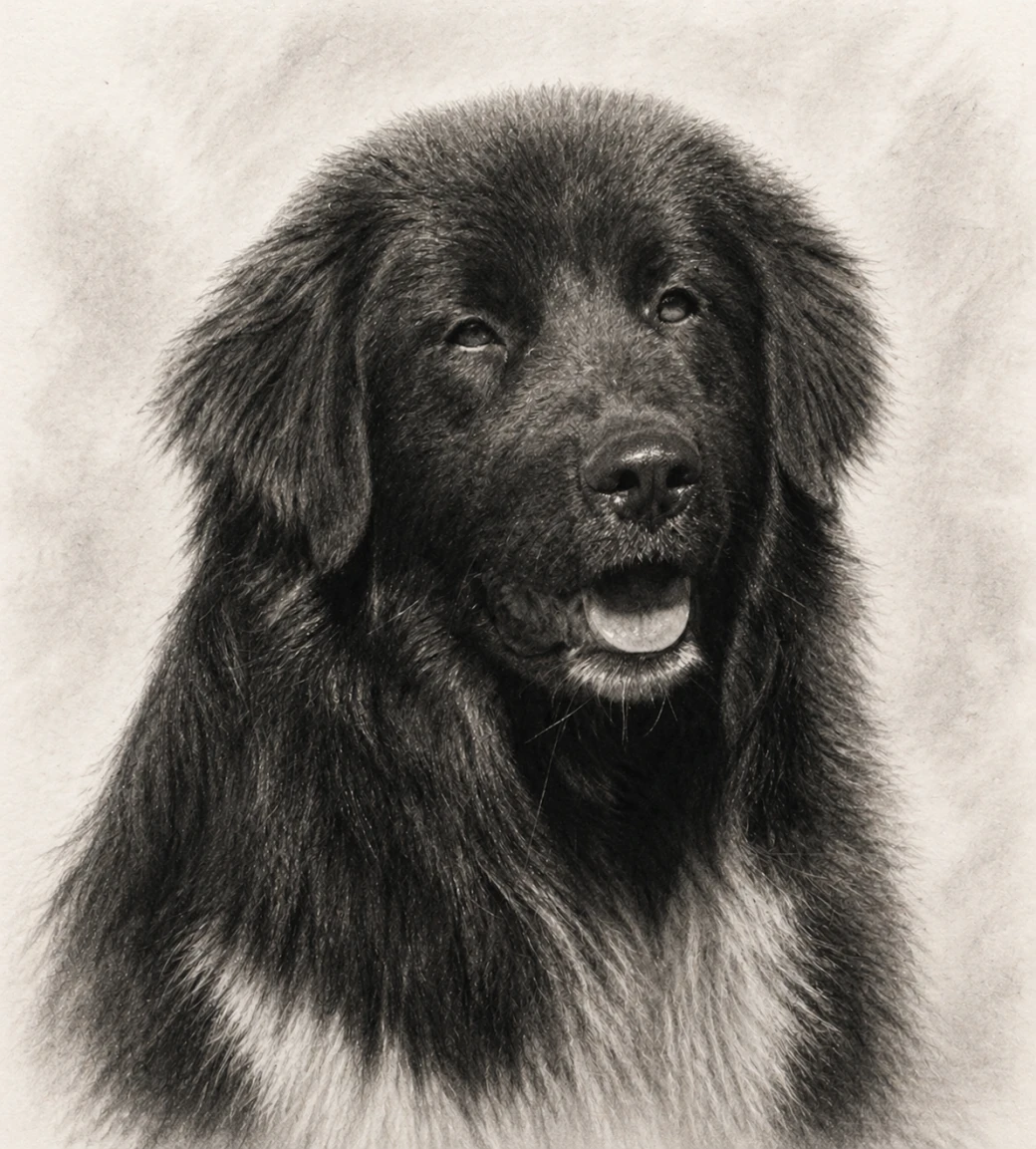 Sketch-Portrait von Rah, Karakachan-Rüde